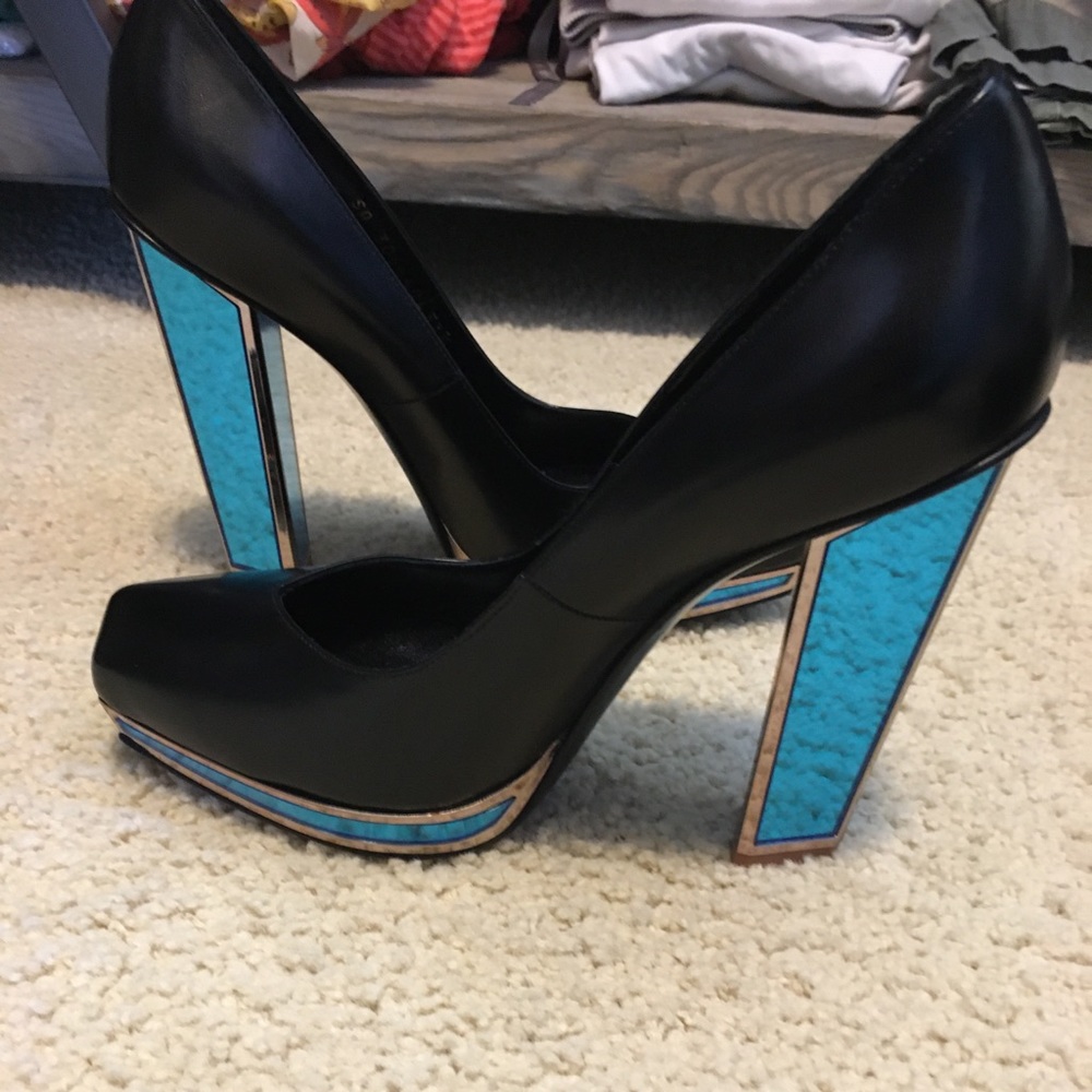 YSL mirror pumps